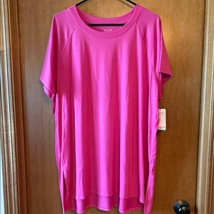 Women's Pink Shortsleeved Tunic